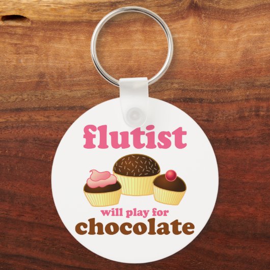 Funny Chocolate Flute Sleutelhanger (Voorkant)