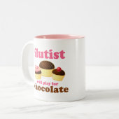 Funny Chocolate Flute Tweekleurige Koffiemok (Voorkant links)