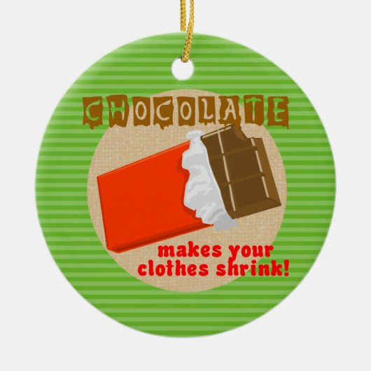 Funny Chocolate Gezegde kerstversiering Keramisch Ornament (Voorkant)