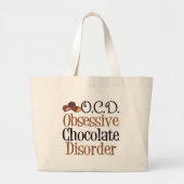 Funny Chocolate Grote Tote Bag (Voorkant)