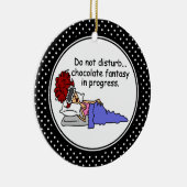 Funny Chocolate Humor kerstversiering Keramisch Ornament (Rechts)