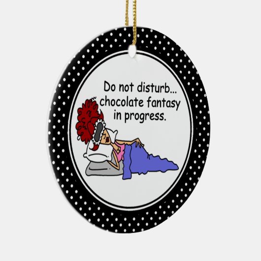 Funny Chocolate Humor kerstversiering Keramisch Ornament (Rechts)