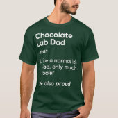 Funny Chocolate Lab Dad Men Labrador Retriever T-shirt (Voorkant)