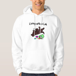 Funny Chocolate Labrador Cartoon Illustratie Hoodie
