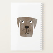 Funny Chocolate Labrador Retriever Dog Custom Name Notitieboek (Achterkant)