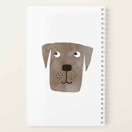 Funny Chocolate Labrador Retriever Dog Custom Name Notitieboek (Achterkant)