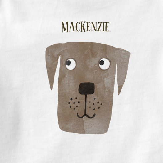 Funny Chocolate Labrador Retriever Dog Custom Name Romper