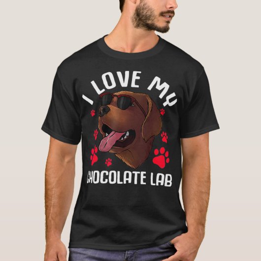 Funny Chocolate Labrador Retriever Gift Mannen Lab T-shirt (Voorkant)