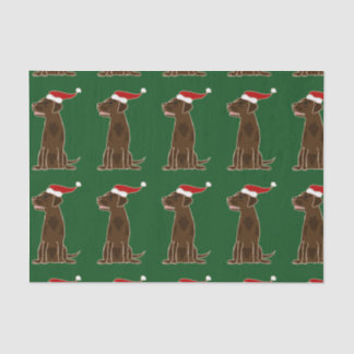 Funny Chocolate Labrador Retriever kerstkunst Tissuepapier
