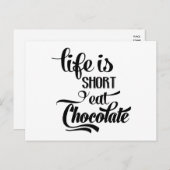 Funny Chocolate - Liefde Miss U denkt aan u Briefkaart (Voorkant / Achterkant)