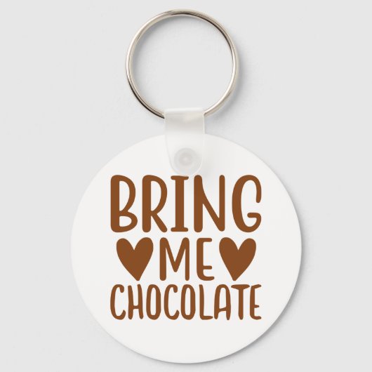 Funny Chocolate Lover Foodie Gift Chocoholic Sleutelhanger (Voorkant)