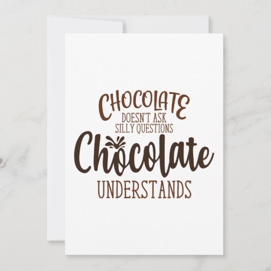 Funny Chocolate Lover Gift Valentijnsdag Card Feestdagenkaart (Voorkant)