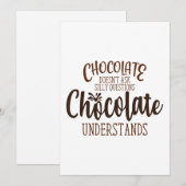 Funny Chocolate Lover Gift Valentijnsdag Card Feestdagenkaart (Voorkant / Achterkant)