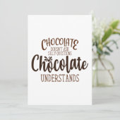 Funny Chocolate Lover Gift Valentijnsdag Card Feestdagenkaart (Staand voorkant)