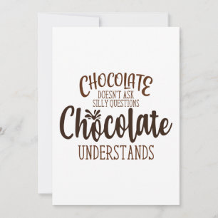 Funny Chocolate Lover Gift Valentijnsdag Card Feestdagenkaart
