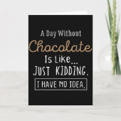 Funny Chocolate Lovers Cute Gift Shirt  Kaart (Voorkant)