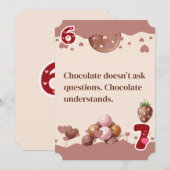 Funny Chocolate Lovers Quote Valentine's Day Greet Feestdagenkaart (Voorkant / Achterkant)