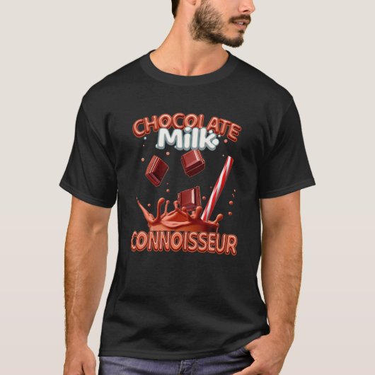 Funny Chocolate Milk Connoisseur T-shirt (Voorkant)