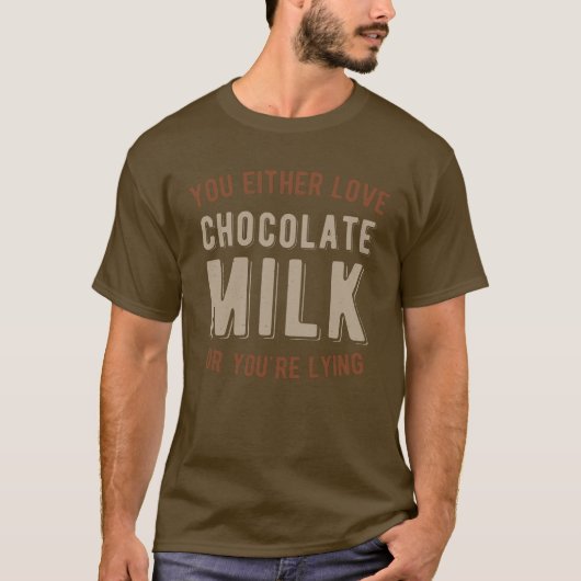 Funny Chocolate Milk T-shirt (Voorkant)