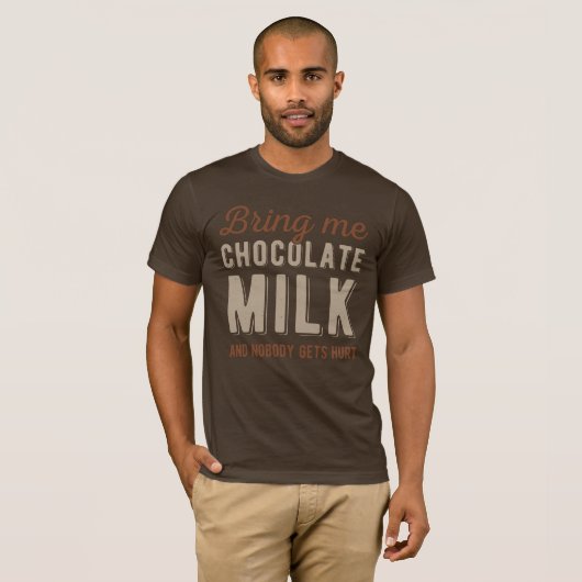 Funny Chocolate Milk T-shirt (Voorkant volledig)
