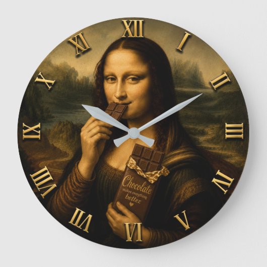 Funny Chocolate Mona Lisa Grote Klok (Voorkant)