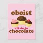Funny Chocolate Oboe Briefkaart (Voorkant)