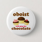 Funny Chocolate Oboe Button (Voorkant)
