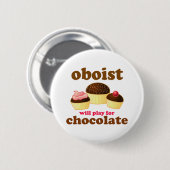 Funny Chocolate Oboe Button (Voorkant /achterkant)