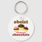 Funny Chocolate Oboe Sleutelhanger (Voorkant)