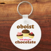 Funny Chocolate Oboe Sleutelhanger (Voorkant)