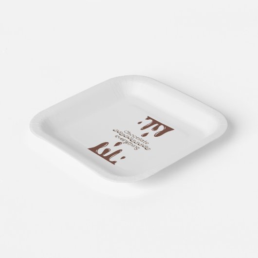 Funny Chocolate Papieren Bordje (Gebogen)