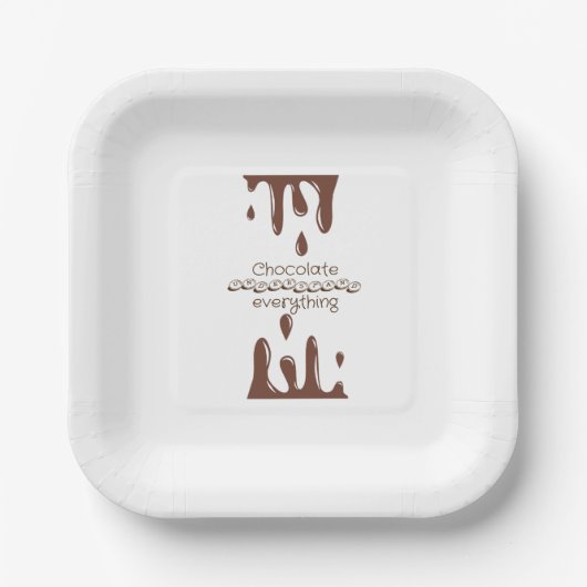 Funny Chocolate Papieren Bordje (Voorkant)
