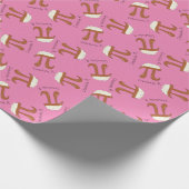 Funny Chocolate Pi Symbol Wiskunde leraar Cadeaupapier (Hoek)