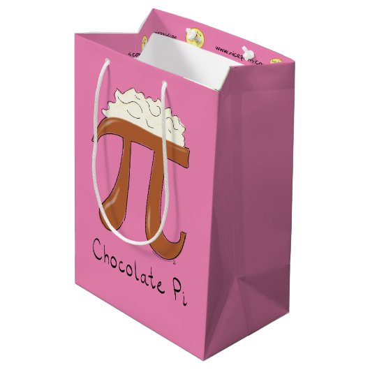 Funny Chocolate Pi Symbol Wiskunde leraar Medium Cadeauzakje (Achterkant Gekanteld)