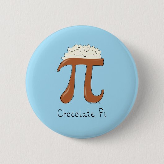 Funny Chocolate Pi Symbol Wiskunde leraar Ronde Button 5,7 Cm (Voorkant)