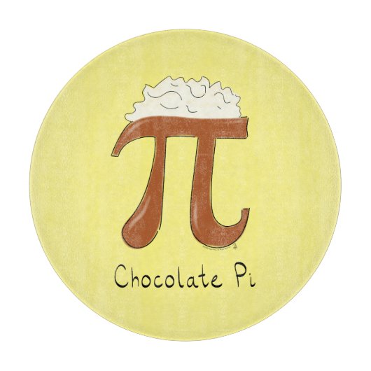 Funny Chocolate Pi Symbol Wiskunde leraar Snijplank (Voorkant)
