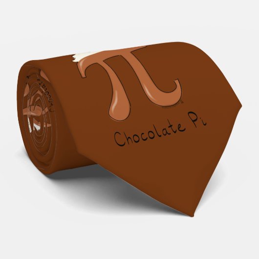 Funny Chocolate Pi Symbol Wiskunde leraar Stropdas (Opgerold)