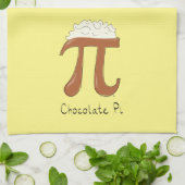 Funny Chocolate Pi Symbol Wiskunde leraar Theedoek (Gevouwen)