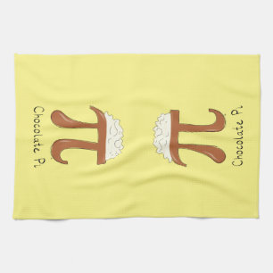 Funny Chocolate Pi Symbol Wiskunde leraar Theedoek