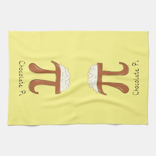 Funny Chocolate Pi Symbol Wiskunde leraar Theedoek (Horizontaal)