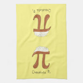 Funny Chocolate Pi Symbol Wiskunde leraar Theedoek (Verticaal)