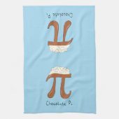 Funny Chocolate Pi Symbol Wiskunde leraar Theedoek (Verticaal)