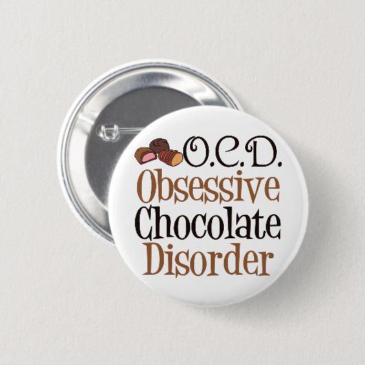 Funny Chocolate Ronde Button 5,7 Cm (Voorkant /achterkant)