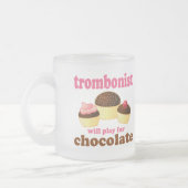 Funny Chocolate Trombonist Gift Matglas Koffiemok (Links)