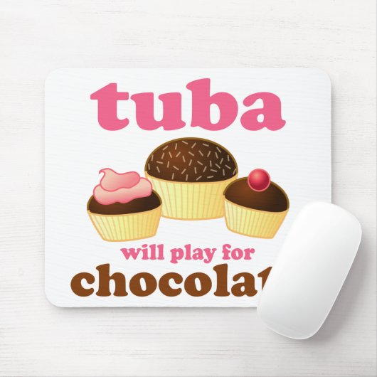 Funny Chocolate Tuba Muismat (Met muis)
