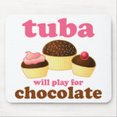 Funny Chocolate Tuba Muismat (Voorkant)