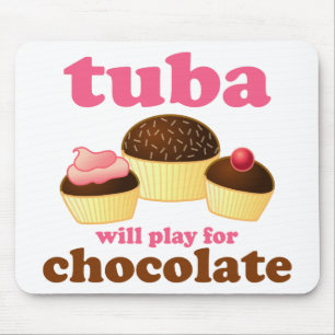 Funny Chocolate Tuba Muismat