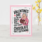 Funny Chocolate Valentine Humor Kaart (Gele Bloem)