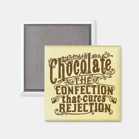 Funny Chocolate Writer Verwerping Cure Magneet (Voorkant / Achterkant)