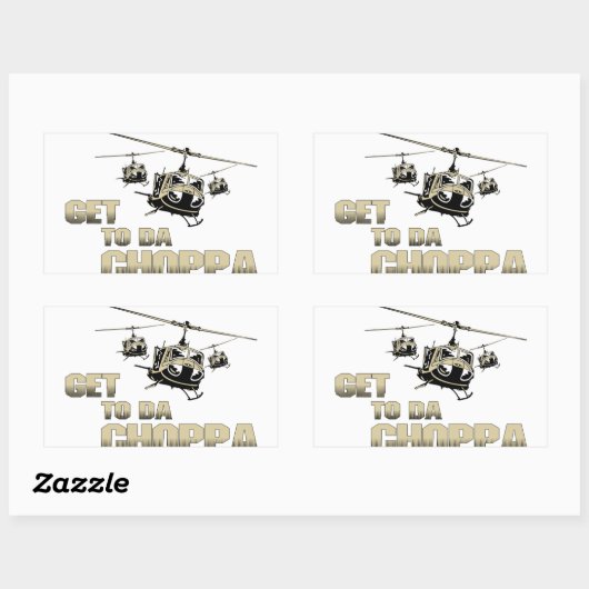 Funny Choppa Rechthoekige Sticker (Vel)